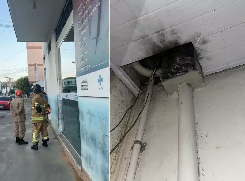 Incêndio ameaça prédio da Secretaria de Saúde em São Fidélis — Bombeiros agem rápido para controlar as chamas