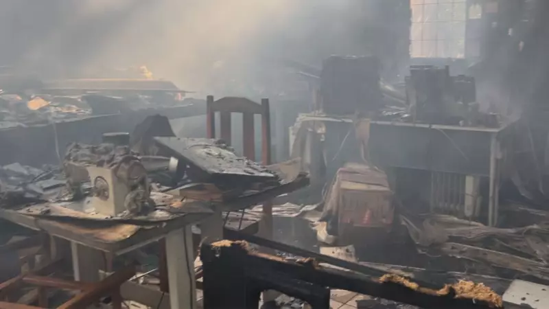 Incêndio de grandes proporções destrói ateliê artístico em Campo Grande — veja imagens chocantes