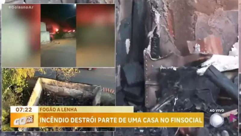 Incêndio destrói galpão em Goiânia após fornalha sair do controle na Vila Finsocial