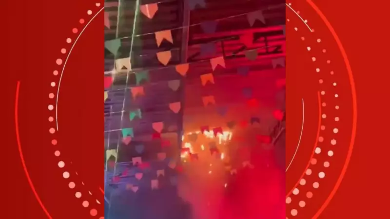 Incêndio em casa de show no Jaraguá: vídeo registra momento do fogo