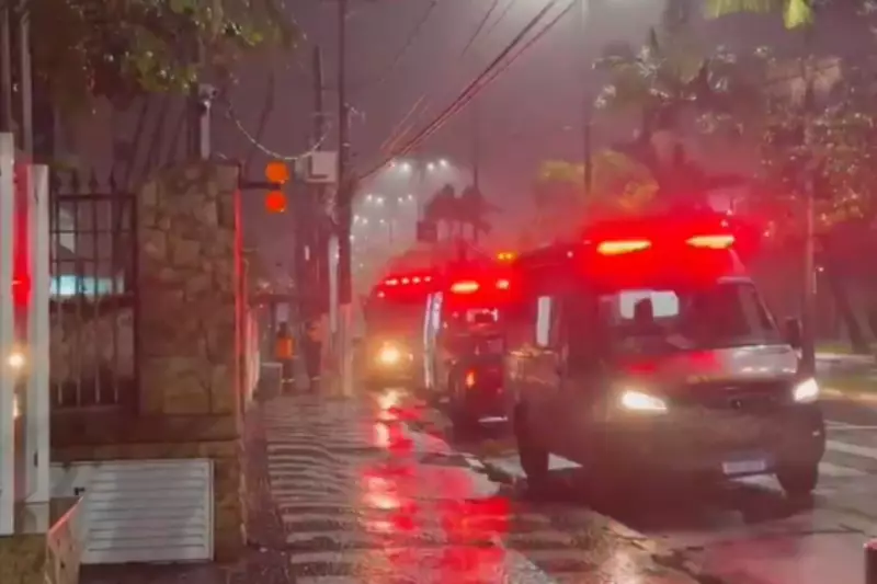 Incêndio em prédio no litoral de SP obriga evacuação e assusta moradores