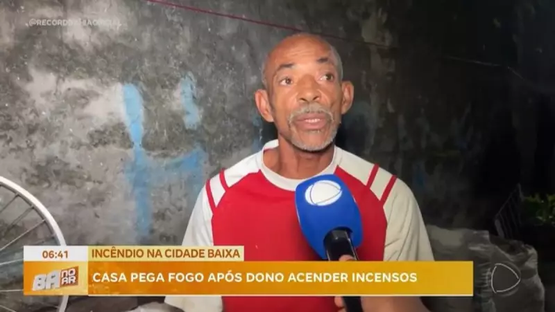 Incêndio em Salvador: Idoso perde casa após queimar incenso contra mosquitos