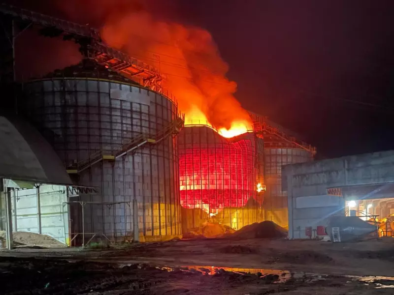 Incêndio em silo de grãos em Arroio Grande (RS) causa prejuízos e mobiliza bombeiros