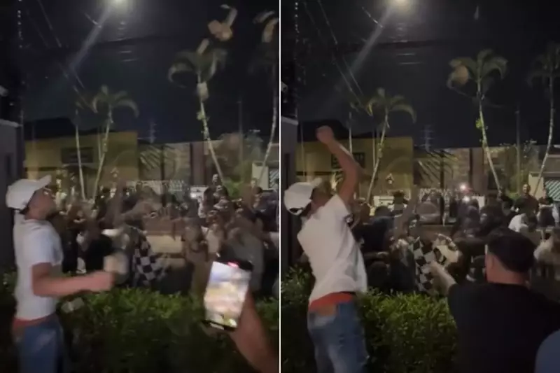 Influenciador Nino Abravanel, réu por homicídio, faz chuva de dinheiro para fãs em SP — Assista ao vídeo