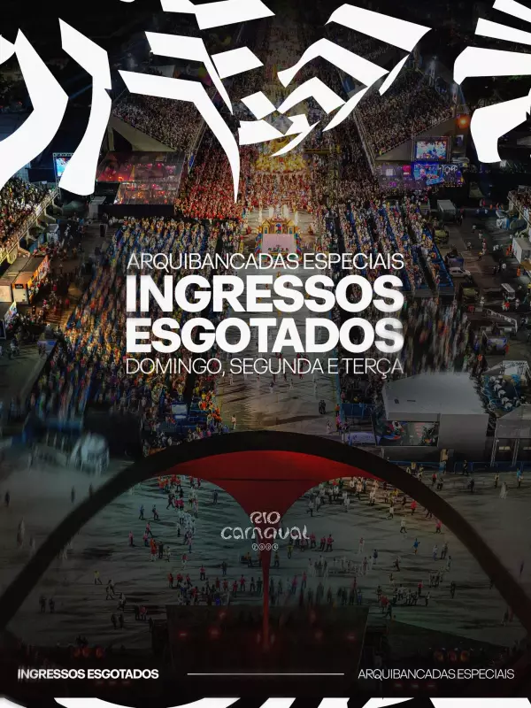 Ingressos para arquibancadas do Carnaval 2026 no Rio se esgotam em poucas horas!