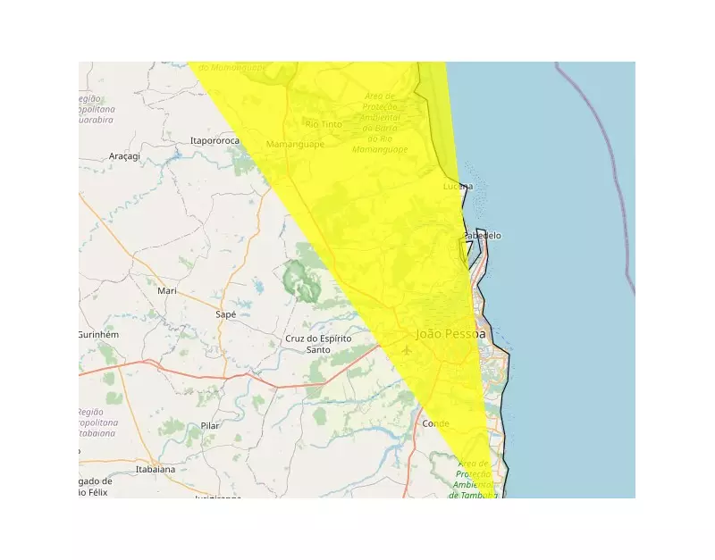 INMET alerta para chuvas intensas em João Pessoa e outras 20 cidades da Paraíba
