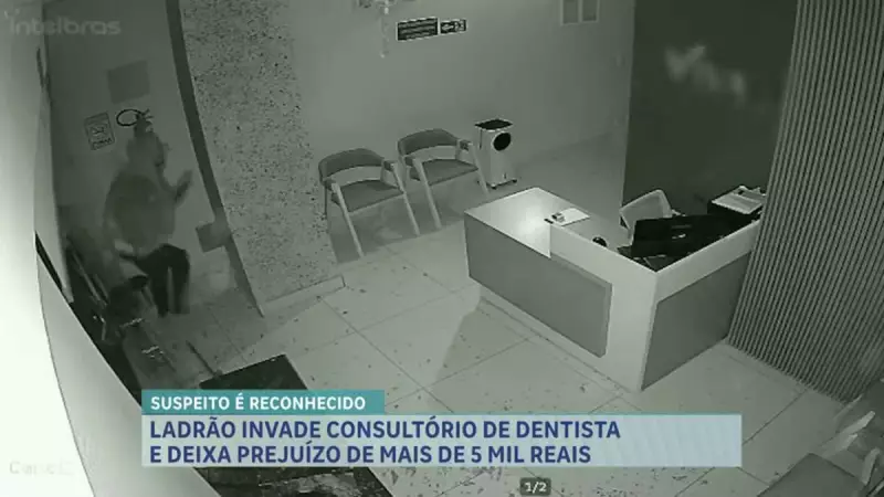 Invasão a clínica odontológica em BH: homem causa prejuízo de R$ 5 mil e deixa rastro de destruição