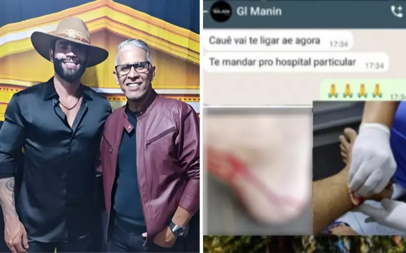 Irmão de Gusttavo Lima é atacado por macaco e sofre sangramento e dormência na perna