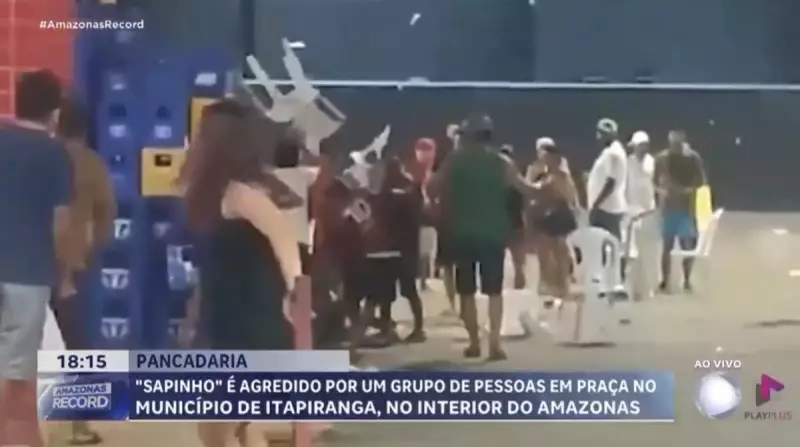 Jardineiro de 53 anos é brutalmente espancado em praça de Itapiranga, AM