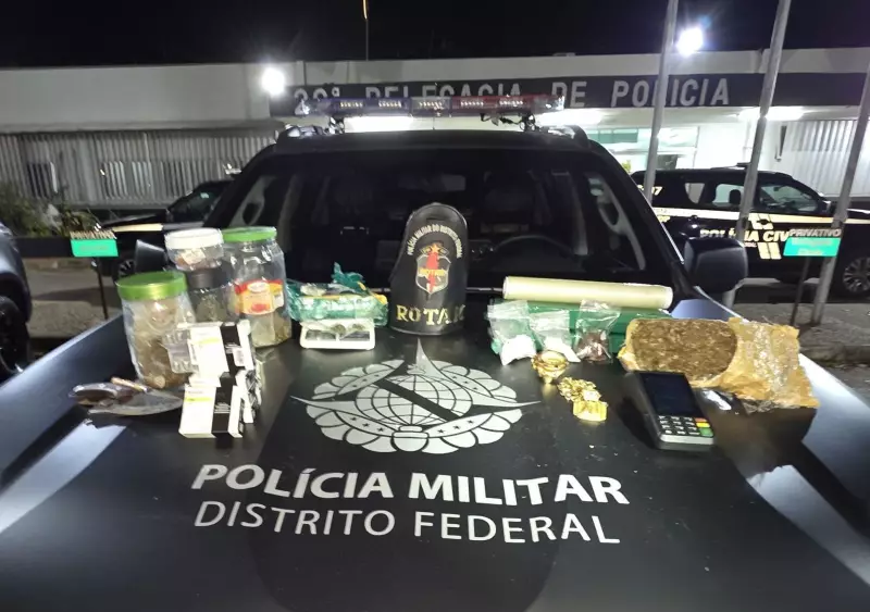 Jovem de 21 anos é presa por tráfico de drogas após perseguição policial em Samambaia