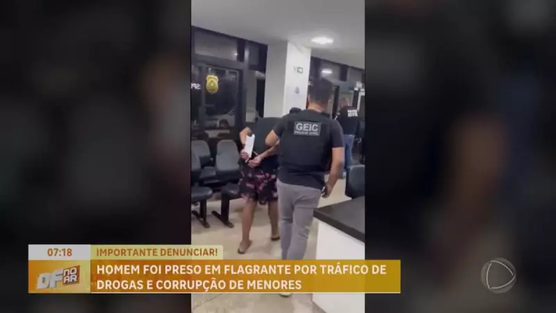 Jovem de 21 anos é preso por tráfico de drogas e corrupção de menores em Brasília