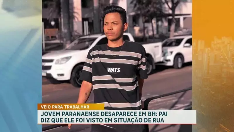 Jovem desaparece em BH após relatar assalto e situação de rua — família desesperada busca informações