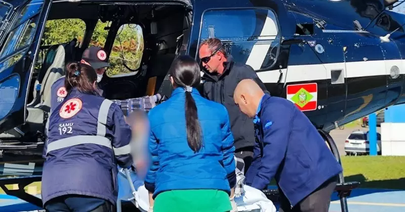 Jovem é atacado com motosserra em briga e fica gravemente ferido em SC
