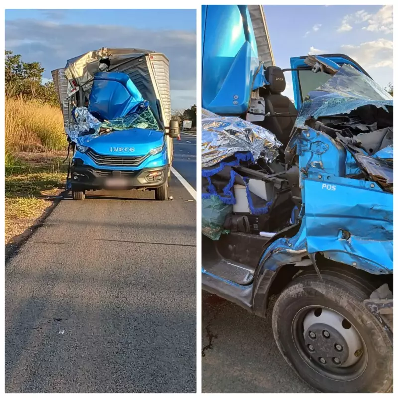 Jovem morre em grave acidente entre caminhão e carreta na BR-135 em Minas Gerais