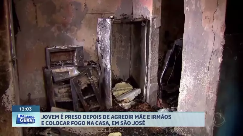 Jovem vira o bicho após sumiço de macarrão e acaba preso por agredir família e incendiar casa no litoral