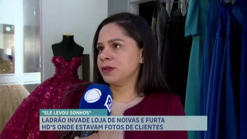 Ladrão invade loja de noivas em BH e rouba equipamentos com fotos de clientes