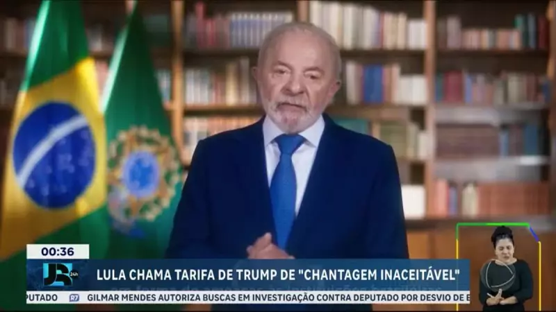 Lula chama tarifas dos EUA de 'chantagem inaceitável' e defende soberania brasileira