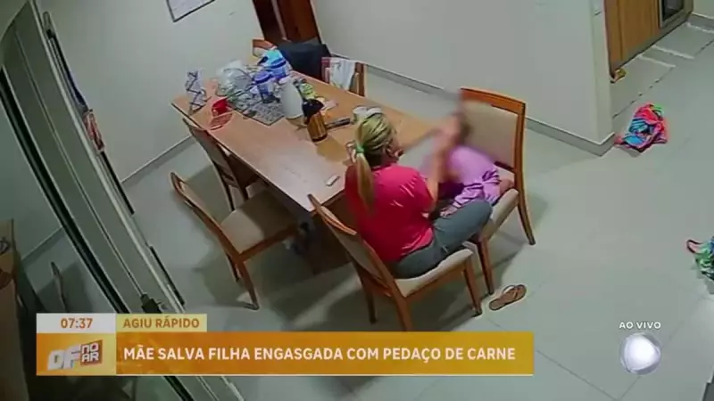 Mãe salva filha de sufocamento com manobra rápida — Veja o vídeo emocionante!