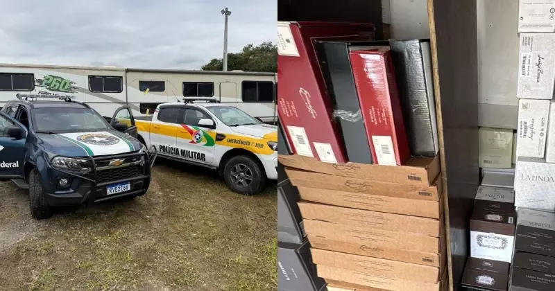 Mais de 2 mil garrafas de vinho argentino são apreendidas em motorhome com fundo falso em SC
