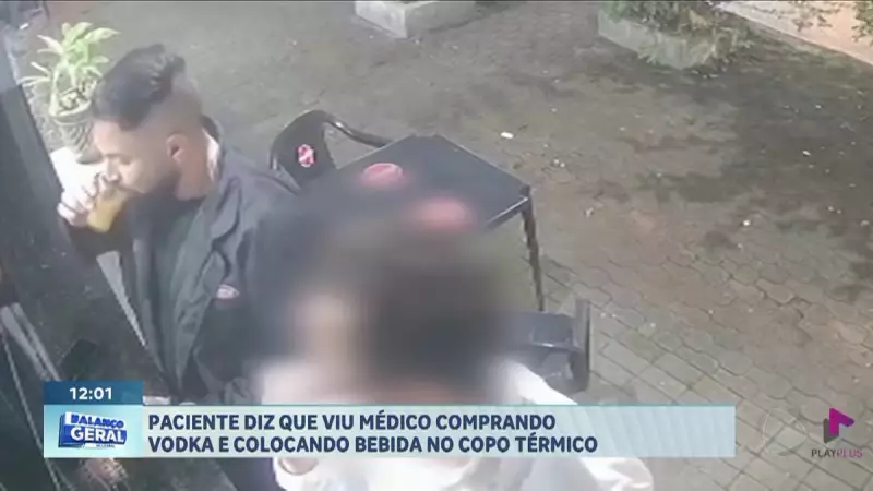Médico é flagrado comprando vodka e colocando bebida em copo térmico em Praia Grande, SP