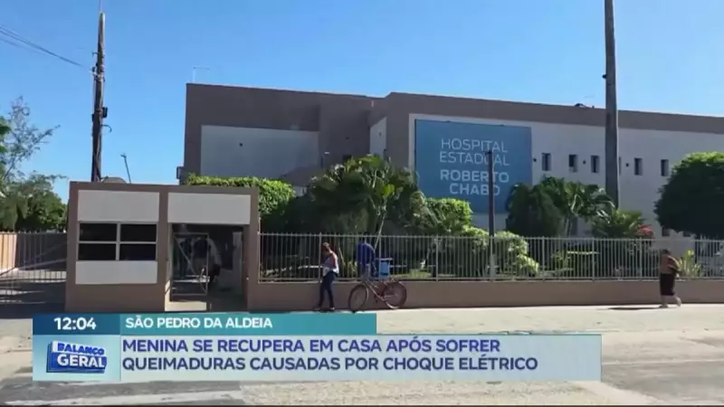 Menina de 12 anos se recupera de queimaduras graves após choque elétrico em São Pedro da Aldeia
