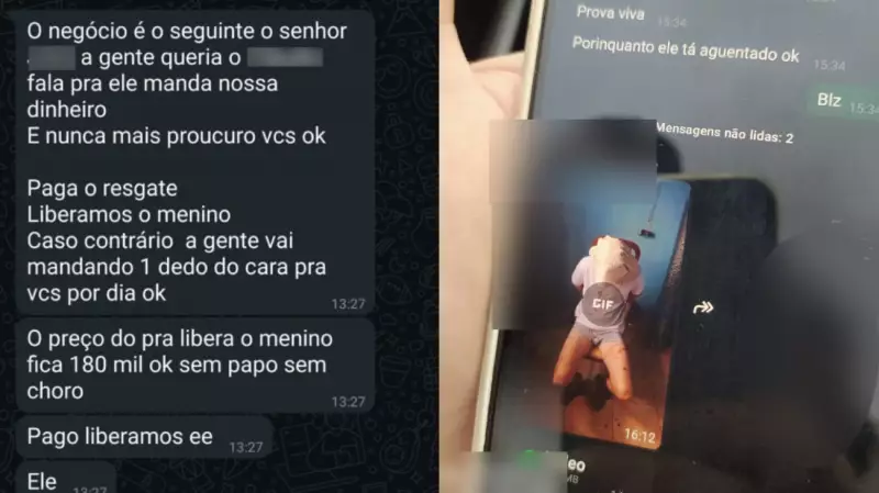Mensagens revelam ameaças ao pai de homem que forjou sequestro e pediu resgate de R$ 180 mil no Paraná