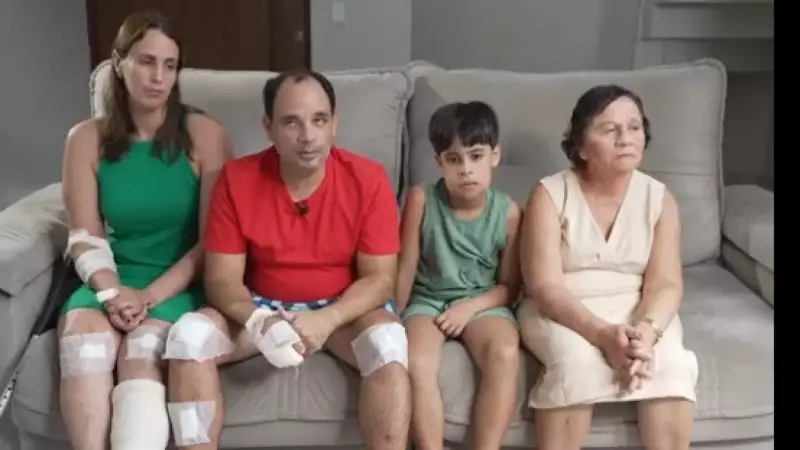 Milagre na BR-101: Família escapa ilesa após carro ser esmagado entre dois caminhões