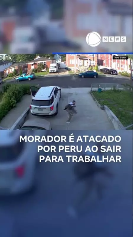 Morador é atacado por peru ao sair para trabalhar em cena inusitada