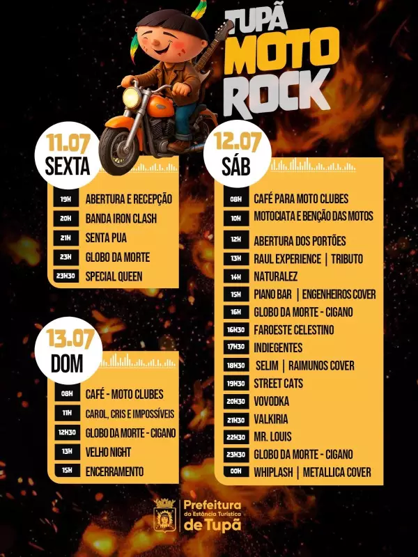Moto Rock Festival: Tupã se transforma na capital da cultura biker em evento imperdível