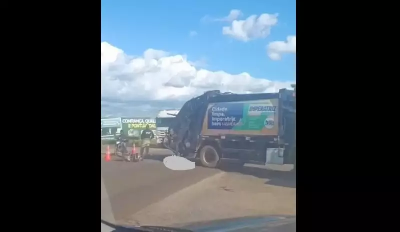 Motociclista morre em acidente grave com caminhão de limpeza na BR-010 em Imperatriz
