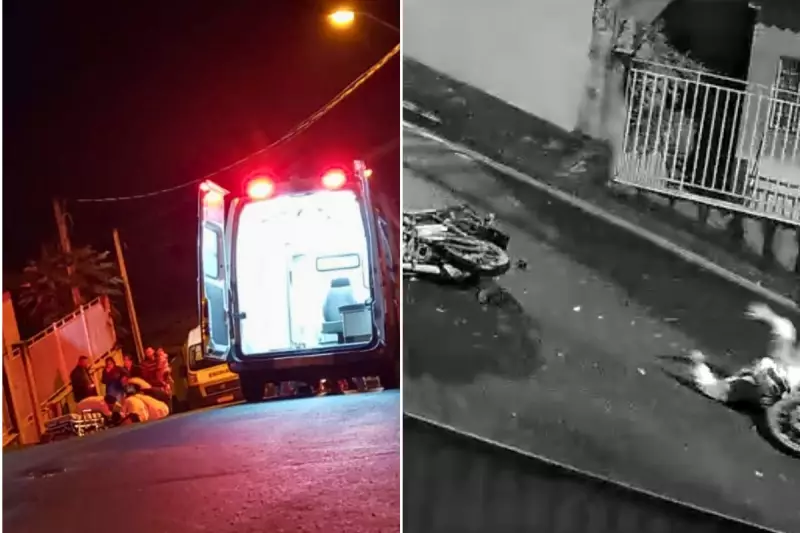 Motociclista sofre traumatismo craniano após colisão frontal em SP; veja o vídeo