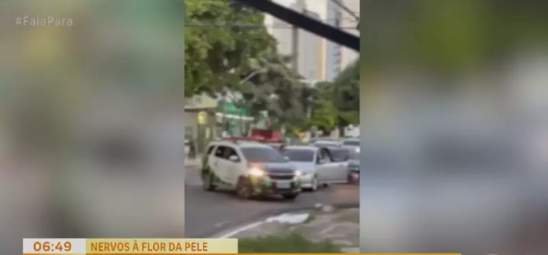 Motorista perde a cabeça e agride agentes de trânsito após quebrar retrovisor de viatura em Belém