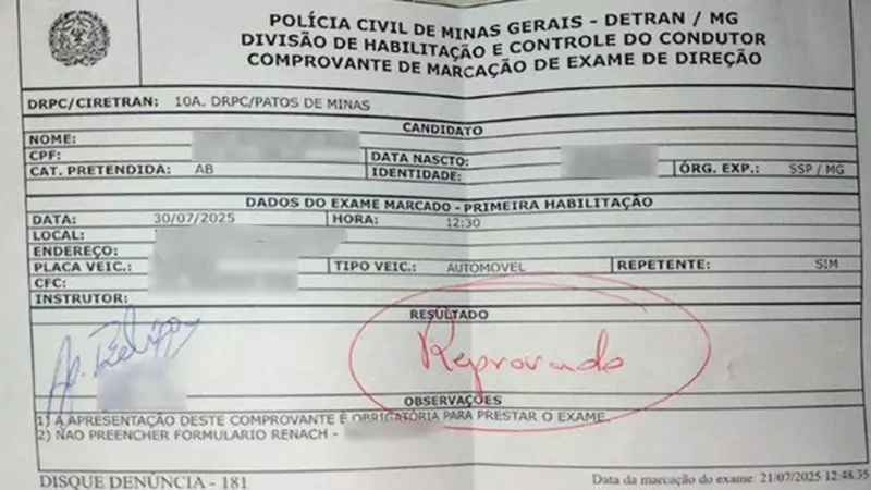 Motorista sem CNH há 35 anos é preso após reprovar no exame em MG: "Vagabundos, diabos e demônios"