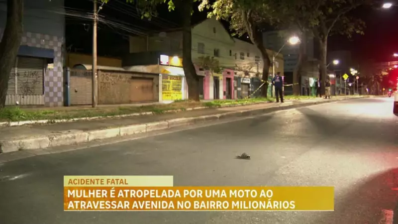 Mulher é atropelada por moto ao atravessar avenida no Bairro Milionários, em BH — veja o vídeo chocante