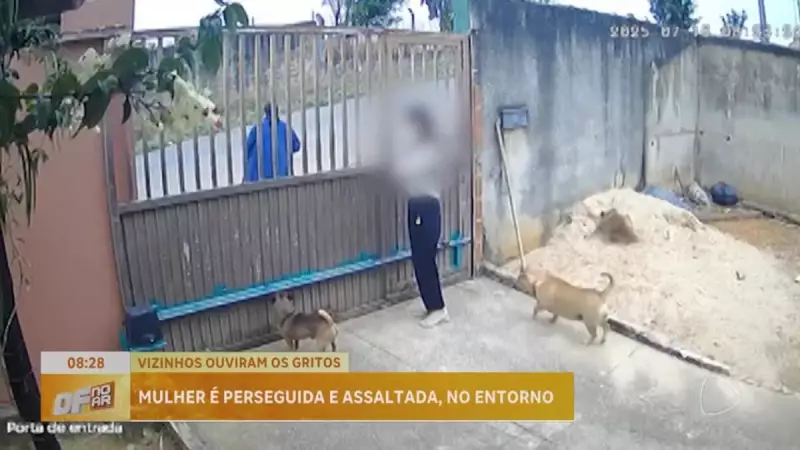 Mulher é perseguida e assaltada no Entorno do DF: câmeras registram momento de terror