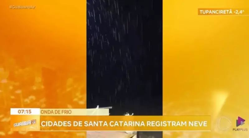 Neve em Santa Catarina: Frente fria atinge 13 cidades e surpreende moradores