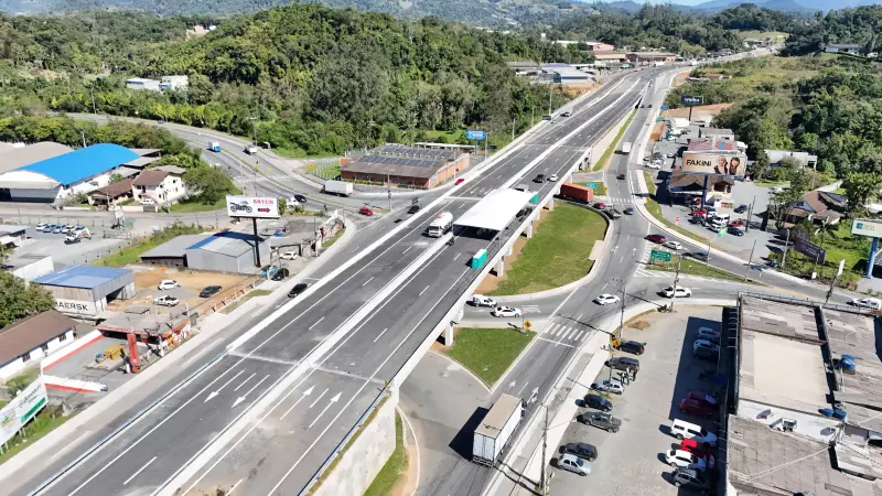 Obra na BR-470: Viaduto Badenfurt em Blumenau avança e promete melhorar tráfego na região