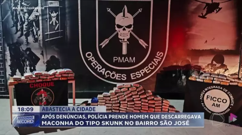 Operação apreende 200 kg de maconha skunk em Manaus: homem preso em flagrante