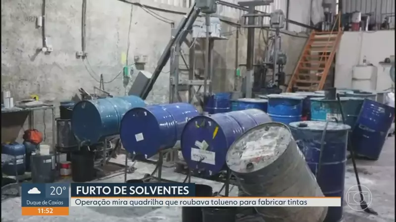 Operação da polícia no Rio desmantela quadrilha especializada em furtos de solventes industriais