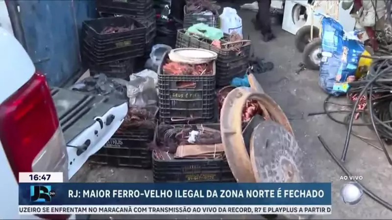 Operação fecha ferro-velho ilegal no Rio: 15 presos e toneladas de material apreendido