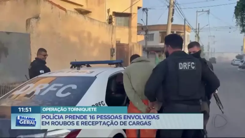 Operação policial no RJ prende 16 suspeitos de roubo e receptação de cargas — veja detalhes