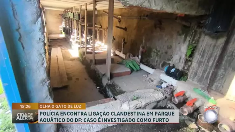 Operação revela ligação clandestina de energia em parque aquático no DF