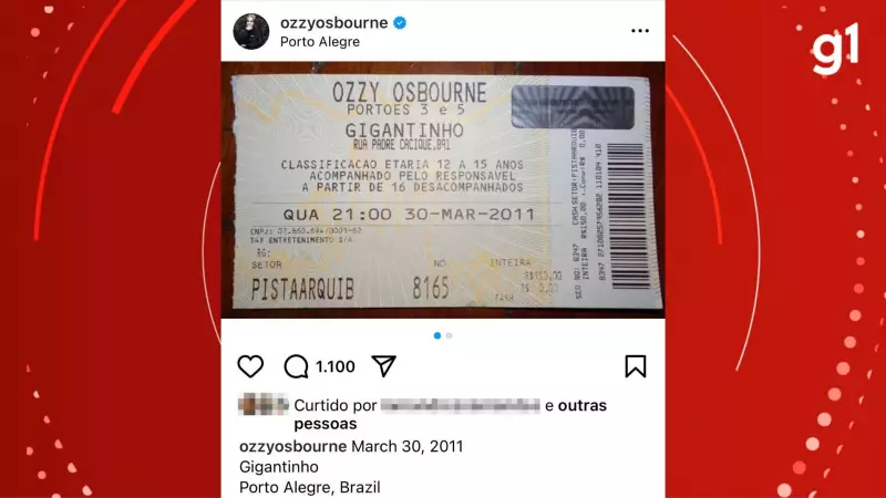 Ozzy Osbourne, lenda do metal, relembrou show épico em Porto Alegre antes de partir