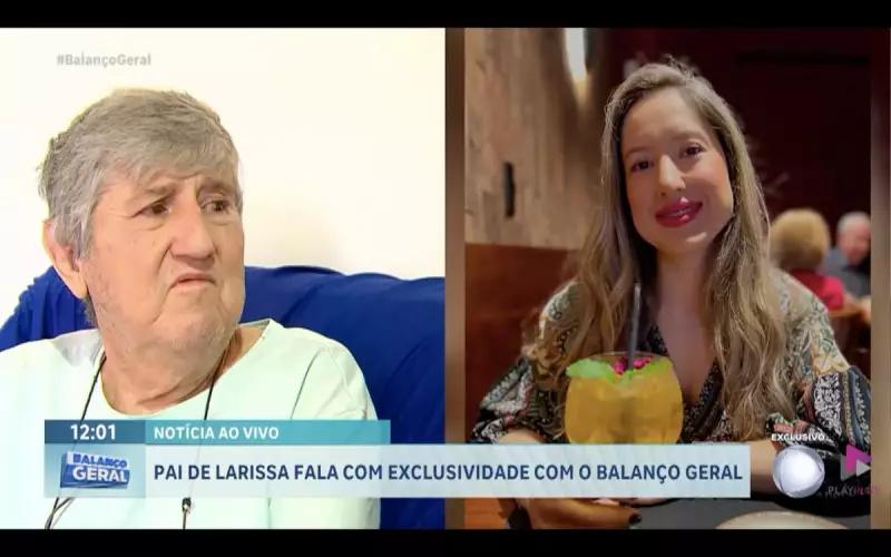 Pai de Larissa dá entrevista exclusiva ao Balanço Geral SP: emocionante relato sobre tragédia familiar