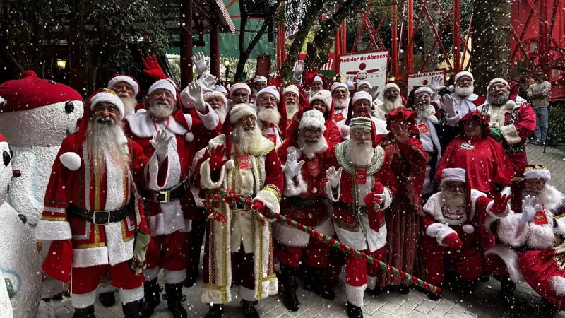 Papais Noéis de todo o Brasil se encontram em Gramado para trocar experiências e magia natalina