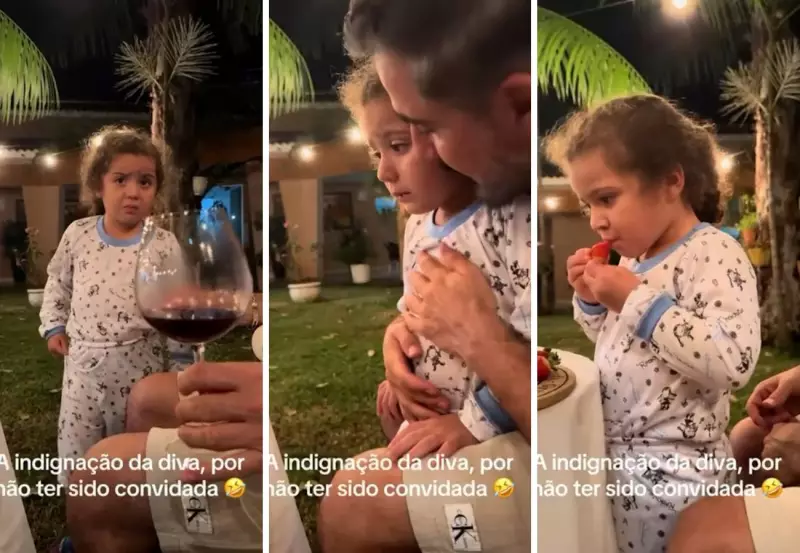 Pequena de 4 anos flagra pais em jantar romântico e reação indignada vira meme — 'Nem me chamaram!'
