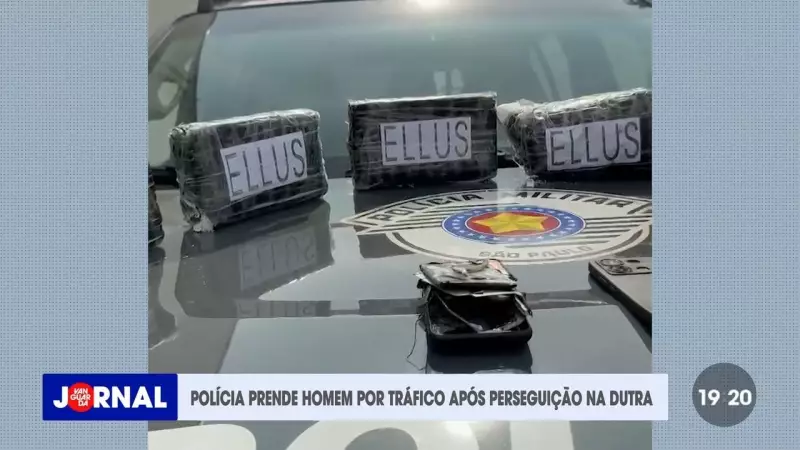 Perseguição na Dutra termina com homem preso e drogas apreendidas entre Taubaté e Pindamonhangaba