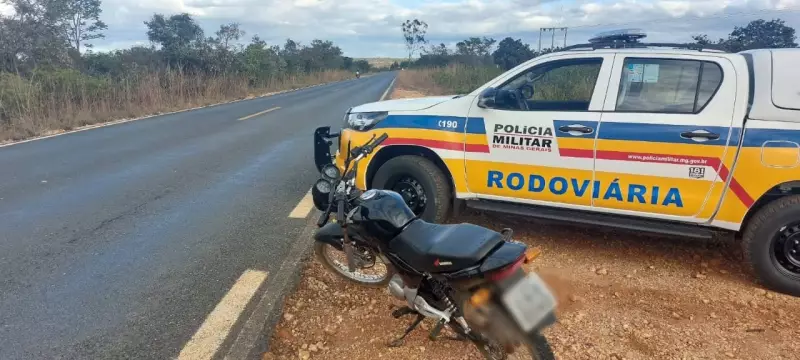 Perseguição policial termina com prisão de homem em posse de moto furtada no norte de MG