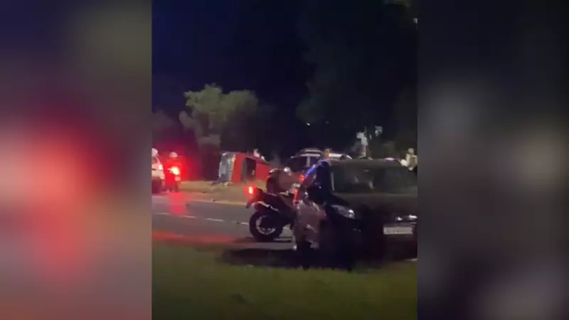 Perseguição policial termina em capotamento e três feridos em Uberlândia; suspeito é preso