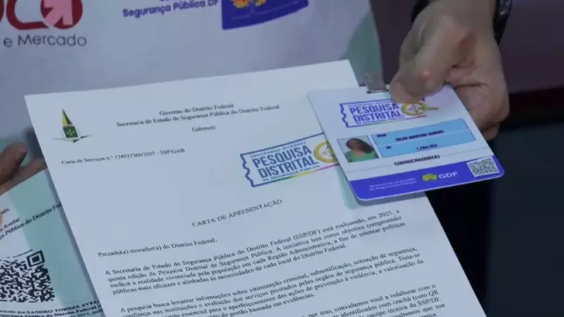 Pesquisa domiciliar sobre segurança pública começa no Distrito Federal: saiba como participar